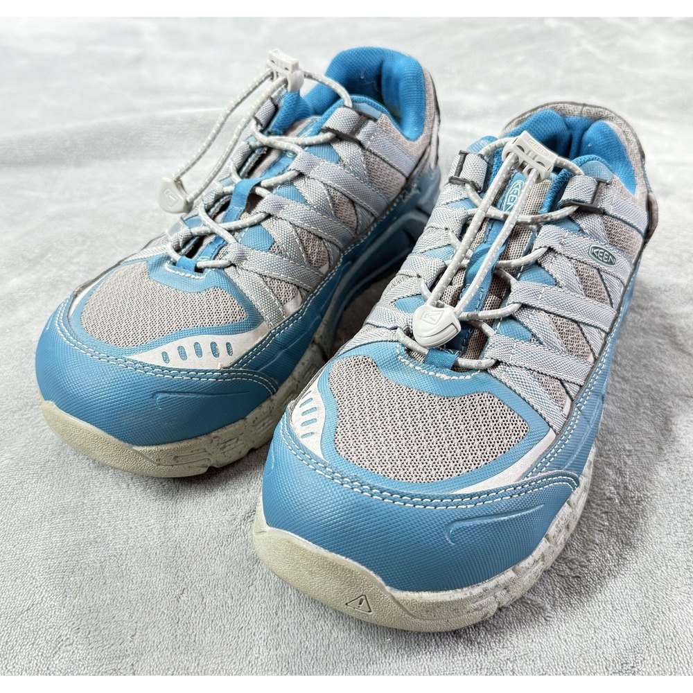 Keen Shoes Womens Size 8.5 Blue Gray ESD Slip Resistant Safety Work 1017074M